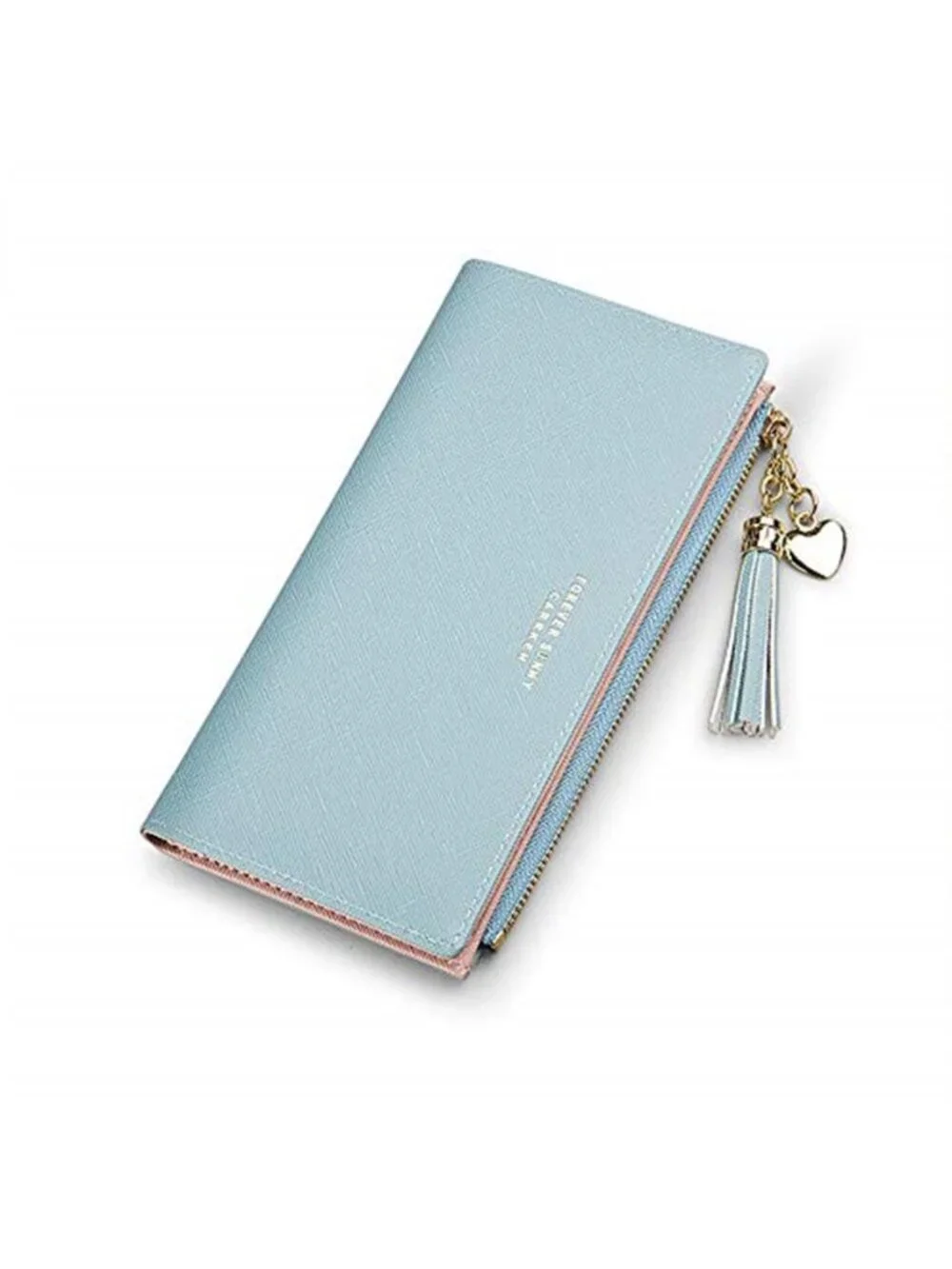 Womens Slim Bifold Wallet Large Capacity Card Holder Zip Phone Clutch Organizer